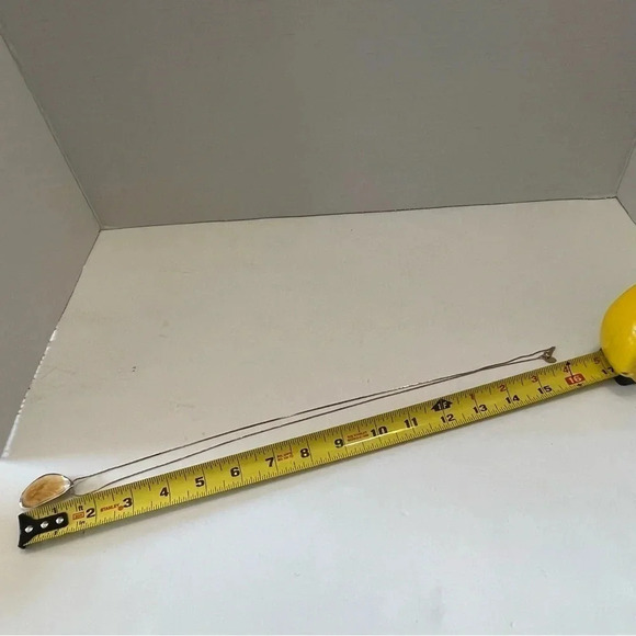 Vintage Park Lane Gold Dipped Large Sea Shell Pendant Necklace 14” Chain - Picture 7 of 8